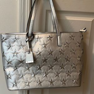 Large silver tote